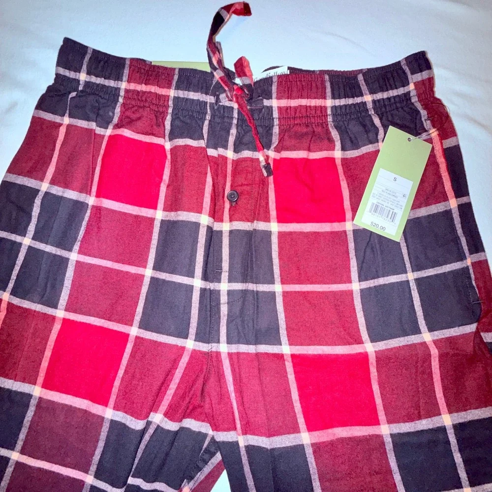 Goodfellow & Co Flannel Pajama Pants Women S‎ Red Plaid NEW Cotton Loungewear